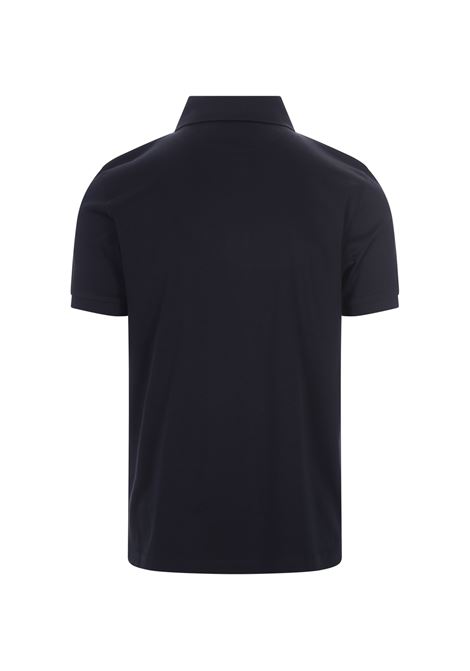 Navy Blue Jersey Short-Sleeved Polo Shirt BOSS | 50494980404