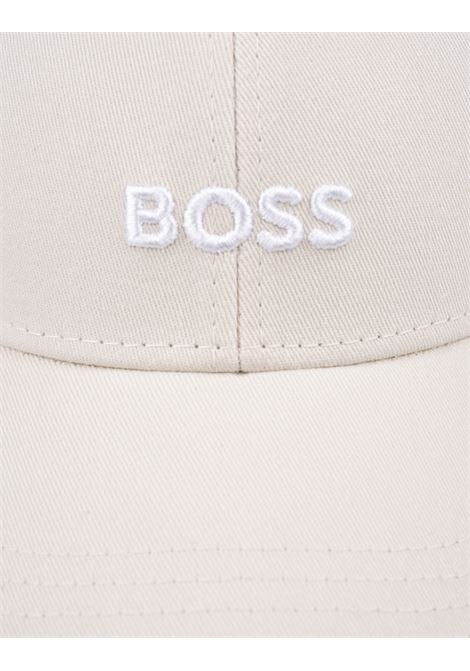 White Cotton Twill Baseball Cap With Embroidered Logo BOSS | 50495121131