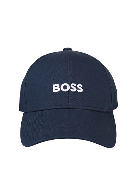 Blue Cotton Twill Baseball Cap With Embroidered Logo BOSS | 50495121404
