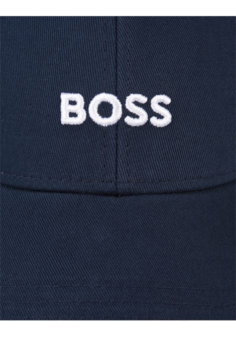 Blue Cotton Twill Baseball Cap With Embroidered Logo BOSS | 50495121404