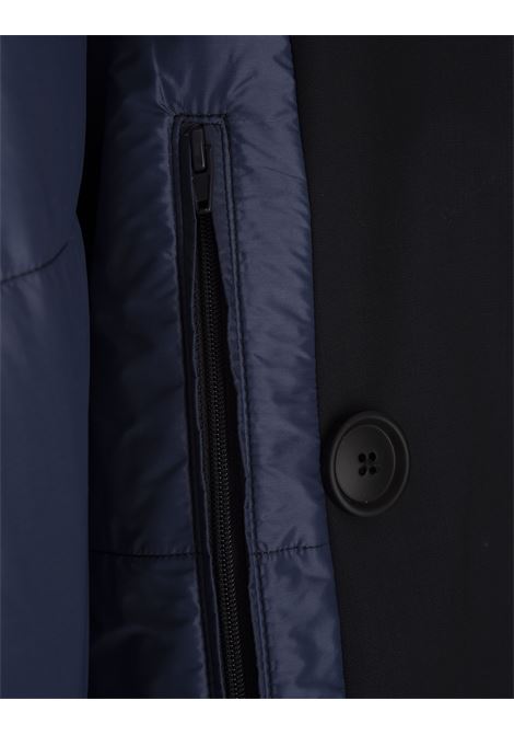 Cappotto Slim Fit Blu Scuro In Lana Elasticizzata Con Rivestimento Idrorepellente BOSS | 50498100404