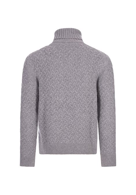 Grey Textured Turtleneck Sweater BOSS | 50500693041