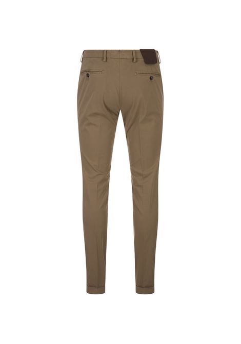 Light Brown Stretch Cotton Slim Fit Trousers BSETTECENTO | MH700-6029AI73