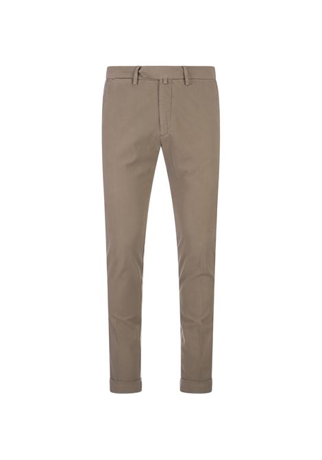 Beige Stretch Cotton Slim Fit Trousers BSETTECENTO | MH700-6029AI83