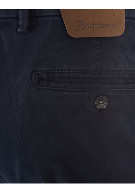 Blue Stretch Cotton Slim Fit Trousers BSETTECENTO | MH700-6029AI91