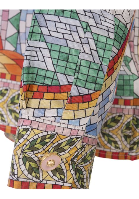 Camicia Mosaic De Damas In Seta CASABLANCA | U-MF23-SH-02101