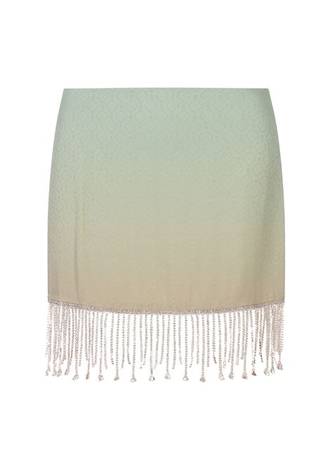 Monogram Silk Mini Skirt With Fringes CASABLANCA | WF23-SK-02705