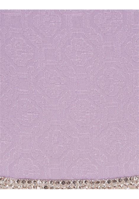Pink Monogram Silk Crop Top With Fringes CASABLANCA | WF23-TP-01005