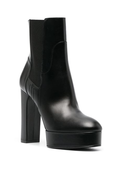 Black Betty Leather Platform Ankle Boots CASADEI | 1R407W1201LOVEC9000
