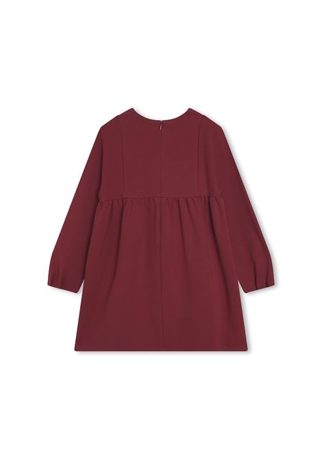 Red Dress With Floral Embroidery Chloé Kids | C1292896D