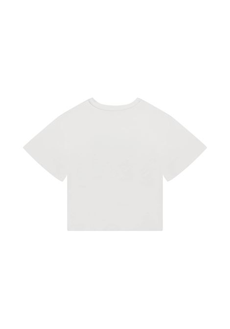 T-Shirt Bianca Con Stampa Frontale Chloé Kids | C15E27117