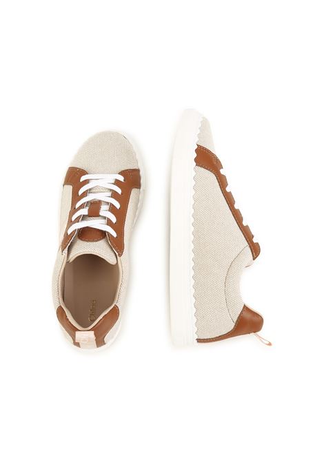 Lauren Sneakers In Leather and Canvas  Chloé Kids | C19186P03