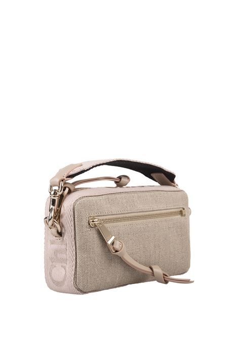 Woody Waist Bag In Natural Linen and Beige Leather Chloé | C23AS432L1326Y