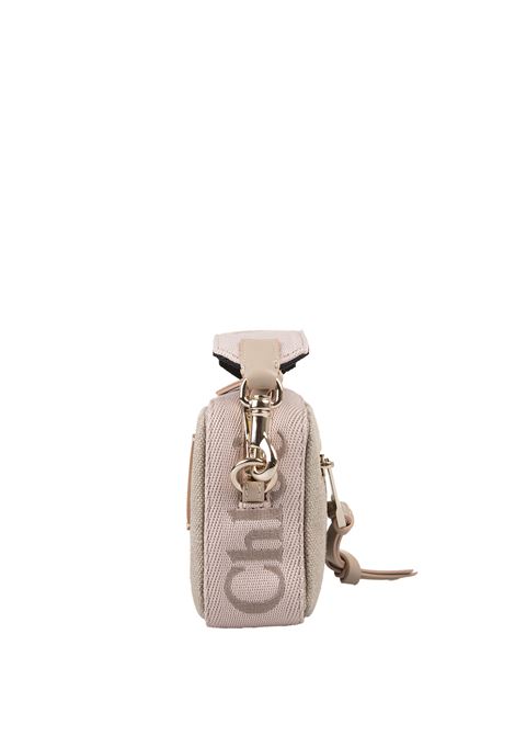 Woody Waist Bag In Natural Linen and Beige Leather Chloé | C23AS432L1326Y