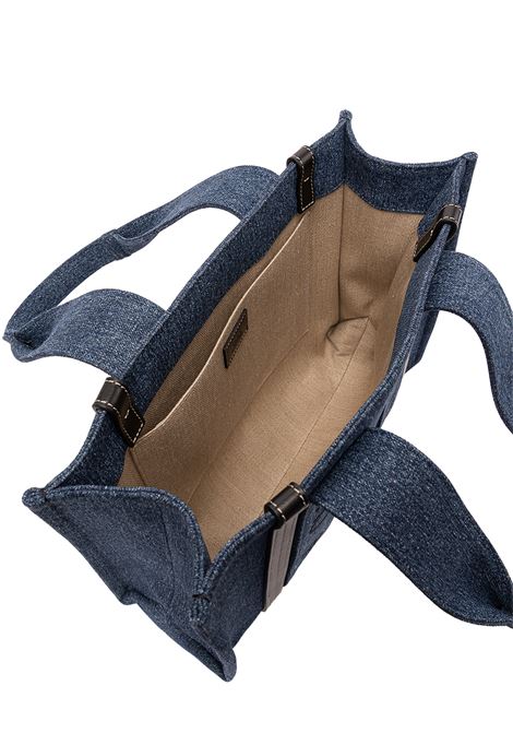 Blue Denim Woody Medium Shopping Bag Chloé | C23US383K3545D