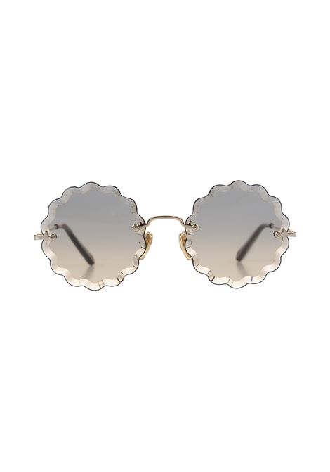 Gold/Light Blue Rosie Petite Sunglasses Chloé | CH0047S006
