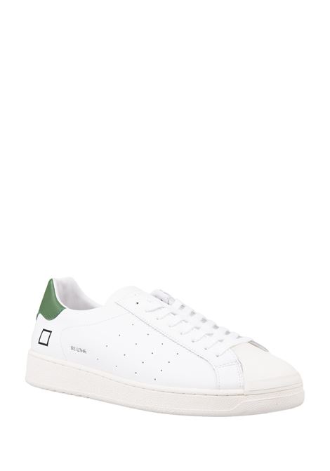 White and Grey Leather Base Sneakers D.A.T.E. | M391-BA-LEWG