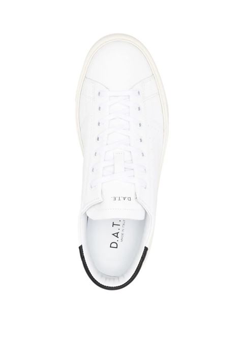 White and Grey Leather Levante Sneakers D.A.T.E. | M391-LV-CAWB