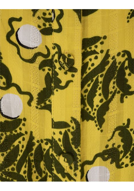 Paddy Long Dress In Yellow Printed Cotton DIANE VON FURSTENBERG | DVFDS2R014OLSGY