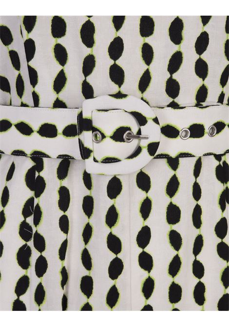 Elliot Long Dress in Tiny Shibori Dot Ivory DIANE VON FURSTENBERG | DVFDS2R016SBDSI