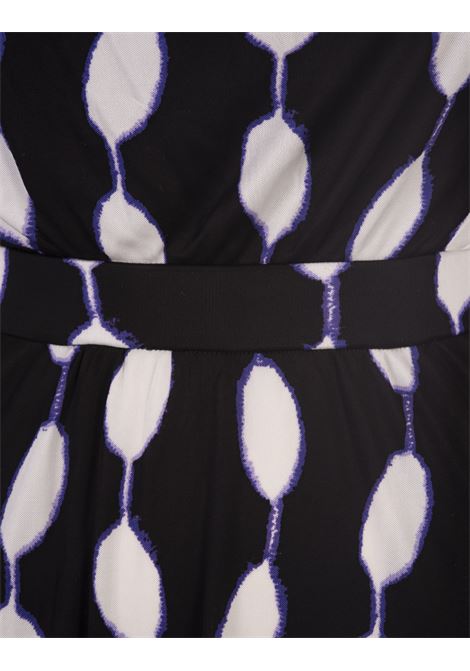 Kiera Dress in Huge Shibori Dot Black DIANE VON FURSTENBERG | DVFDS2R031SBDLB