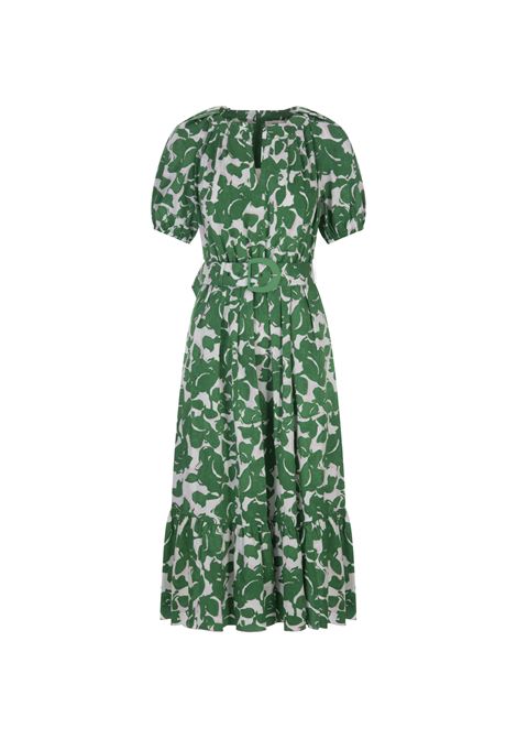 Lindy Dress in Flora Nocturna Green DIANE VON FURSTENBERG | DVFDS2R048FLNTG