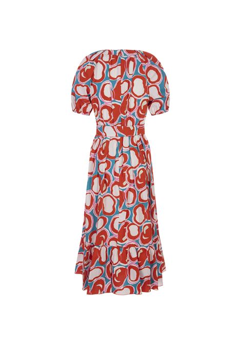 Paddy Long Dress in Huge Abstract Dot Turquoise DIANE VON FURSTENBERG | DVFDS2R049ADLTQ