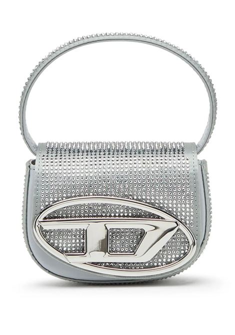 1DR XS Mini Bag In Silver Satin With Crystals DIESEL | X08709-P6017T8052