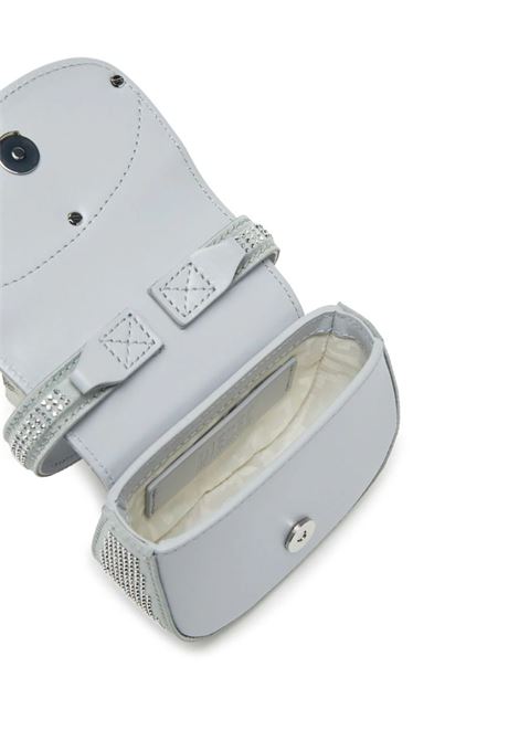 1DR XS Mini Bag In Silver Satin With Crystals DIESEL | X08709-P6017T8052