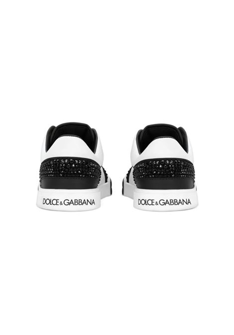 Black and White DG Sneakers With Rhinestones DOLCE & GABBANA KIDS | D11230-AP75589697