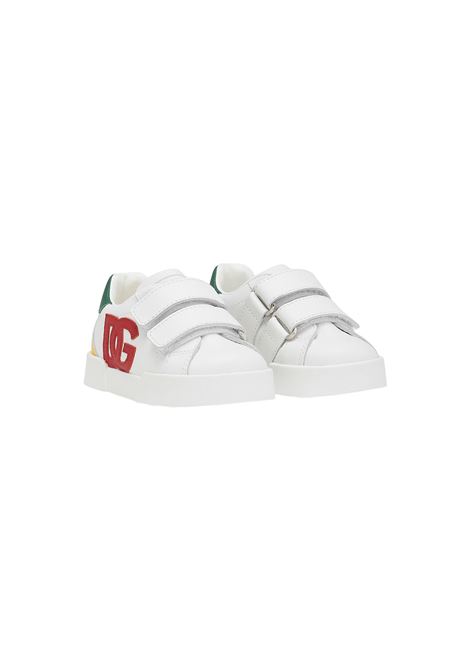 Multicolor First Steps Portofino Sneakers With Logo DG DOLCE & GABBANA KIDS | DN0194-AN3848N530