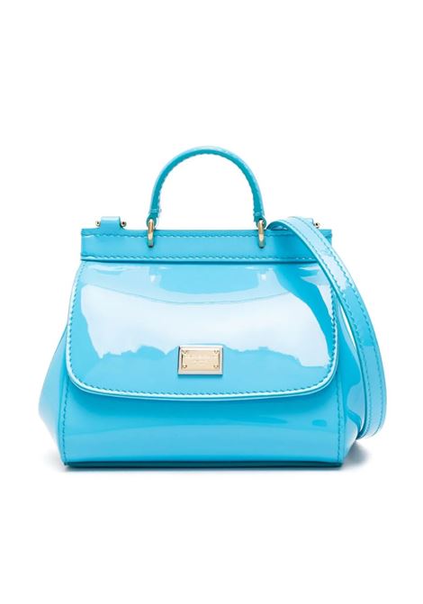 Mini Sicily Bag In Light Blue Patent Leather DOLCE & GABBANA KIDS | EB0003-A106780610