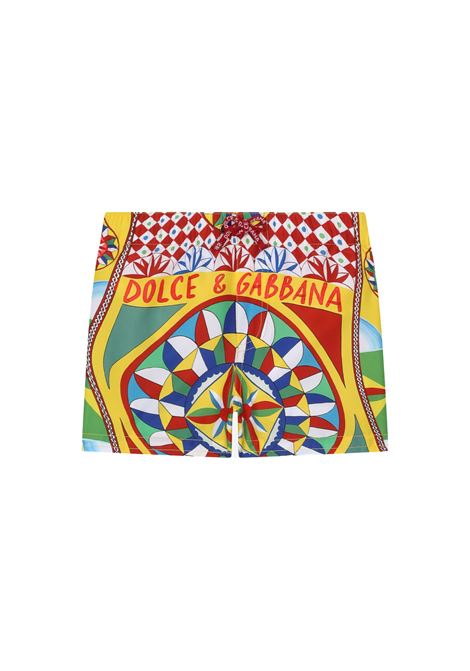Multicoloured Printed Swimsuit DOLCE & GABBANA KIDS | L1J842-G7J3LHH4KV