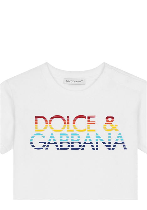 Logo Print Jersey T-Shirt DOLCE & GABBANA KIDS | L1JTEY-G7KO0W0800
