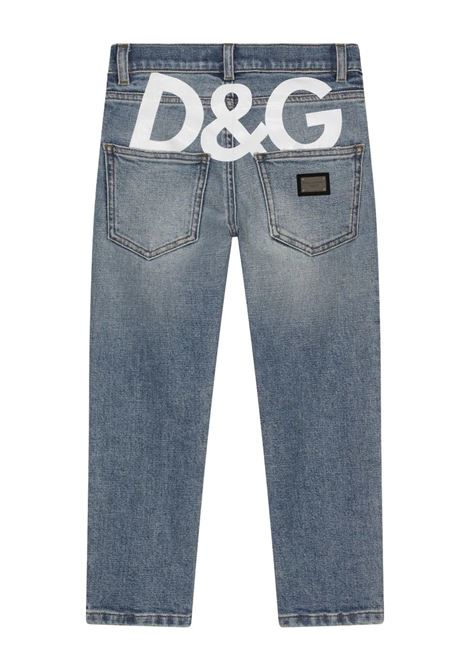 Blue Jeans With D&G Logo DOLCE & GABBANA KIDS | L42F59-LDB39S9000