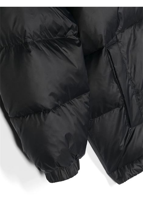 Black Puffer Jacket With Logo Plaque DOLCE & GABBANA KIDS | L4JB6F-G7KZ9N0000