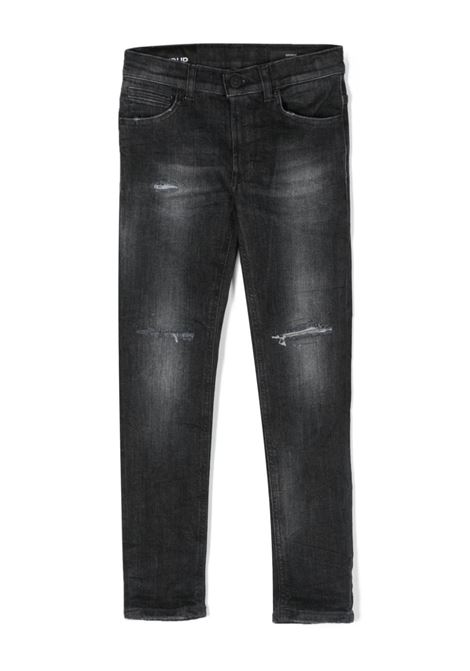 Jeans Slim Fit Neri Con Abrasioni DONDUP JUNIOR | DMPA020-DS0395000