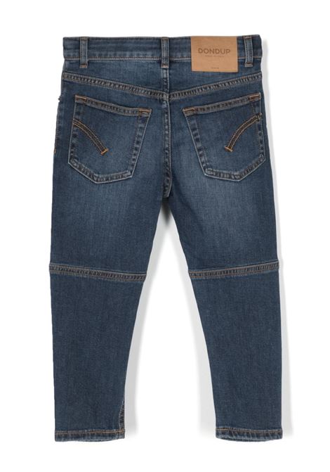 Dark Blue Straight Jeans With Abrasions DONDUP JUNIOR | DMPA033-DS0390009