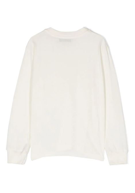 White Long-Sleeved T-Shirt With Logo DONDUP JUNIOR | DMTS001-JF0650009