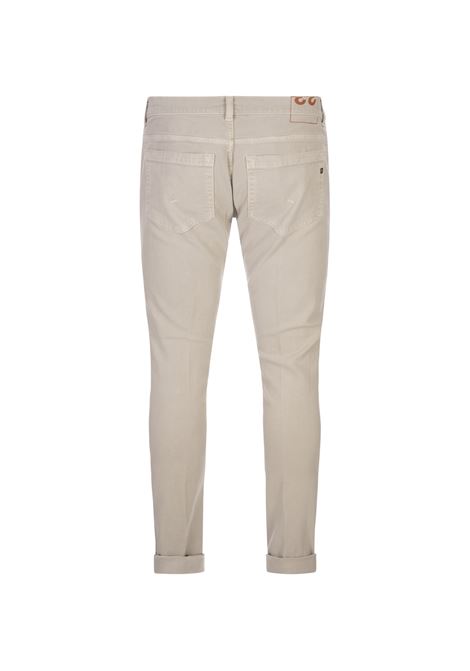 George Skinny Jeans In Beige Stretch Woven Cotton DONDUP | UP232-ASE083 GO6010
