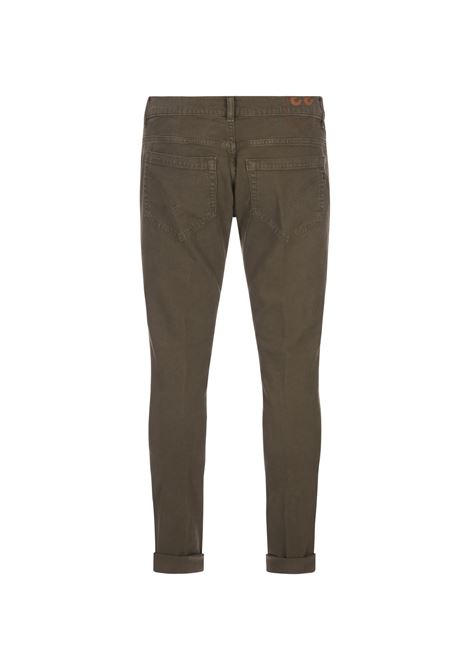 George Skinny Jeans In Brown Stretch Woven Cotton DONDUP | UP232-ASE083 GO6637