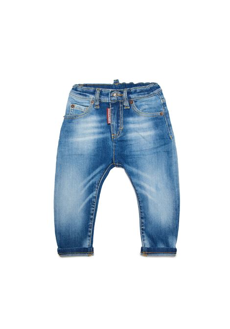 Jeans In Denim Blu Con Effetto Slavato DSQUARED2 KIDS | DQ01TC-D0A2KDQ01