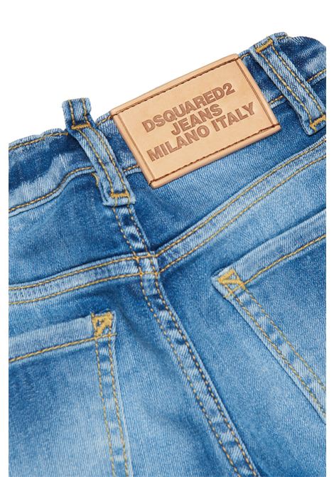 Jeans In Denim Blu Con Effetto Slavato DSQUARED2 KIDS | DQ01TC-D0A2KDQ01