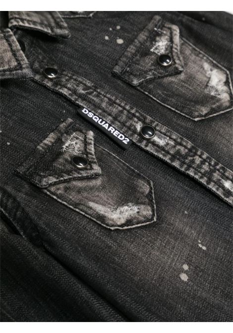 Camicia Nera Con Effetto Vintage DSQUARED2 KIDS | DQ033G-D0A62DQ02