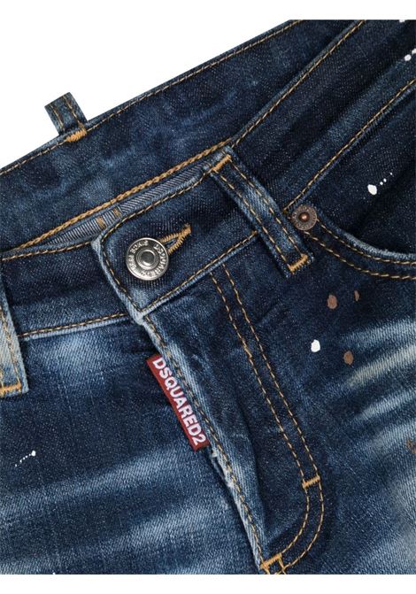Jeans Blu Con Macchie Di Colore DSQUARED2 KIDS | DQ0500-D0A5TDQ01