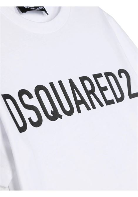 T-Shirt Bianca Con Logo DSQUARED2 KIDS | DQ1832-D0A4CDQ100
