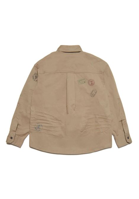 Beige Shirt With Logo Stamps DSQUARED2 KIDS | DQ1906-D0A5KDQ710
