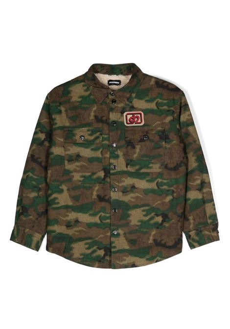 Camouflage Overshirt With D2 Patch DSQUARED2 KIDS | DQ1916-D0A56DQC03