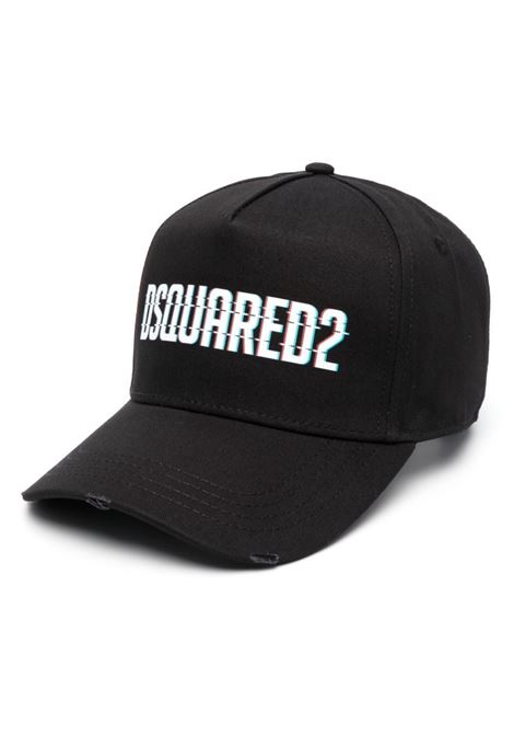 Black Baseball Cap With Dsquared2 Lettering Print DSQUARED2 | BCM0706-05C000012124