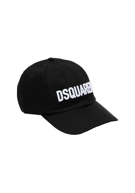 Black Baseball Hat With White Logo DSQUARED2 | BCW0104-05C00002M063